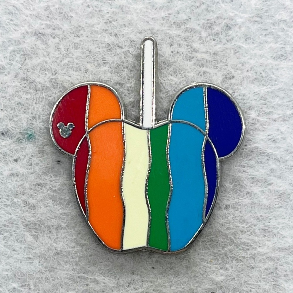 🔮 5/$25 Disney Pride Rainbow Mickey Candy Apple Pin